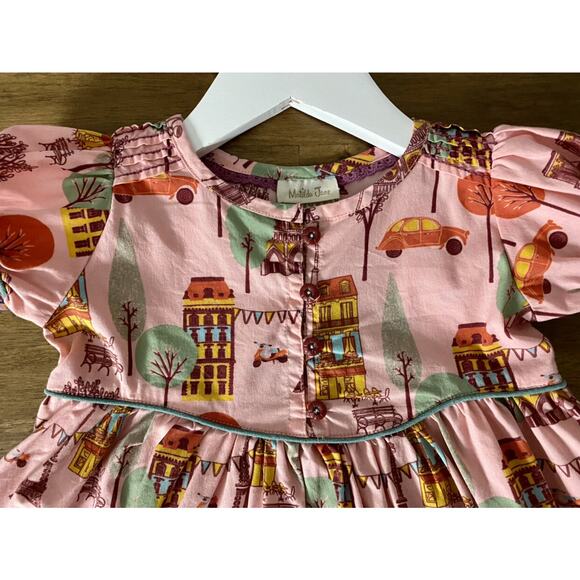 Matilda Jane Secret Fields Bon Vivant Peasant Pink Brown Short Sleeve Top 2 - Picture 3 of 6